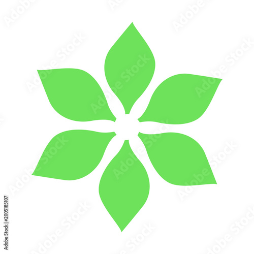 BOTANICAL GREEN LEAVES SIGN SYMBOL LOGO VECTOR