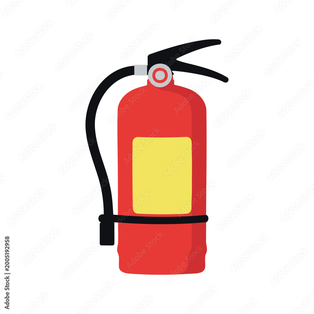 Obraz premium Illustration of a portable fire extinguisher for putting out fires and preventing fire damage