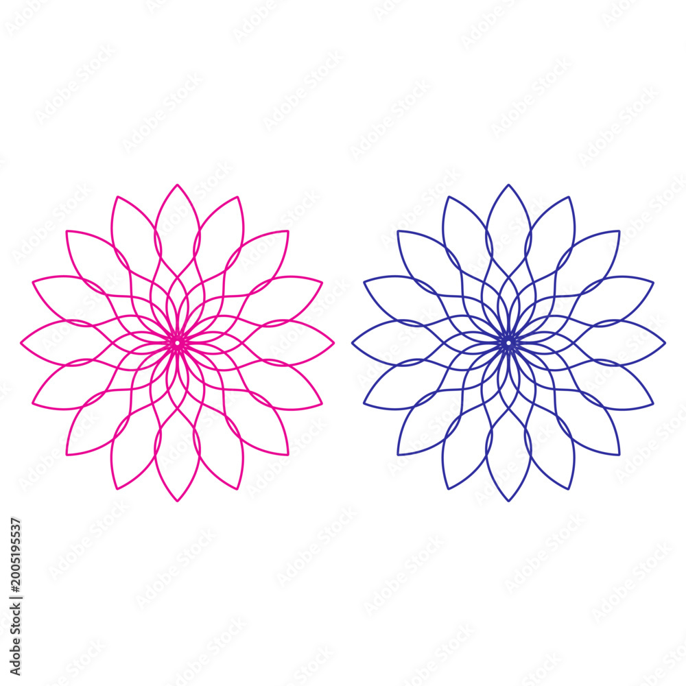 Fototapeta premium Luxury Ornamental Mandala Sign Symbol Logo Vector
