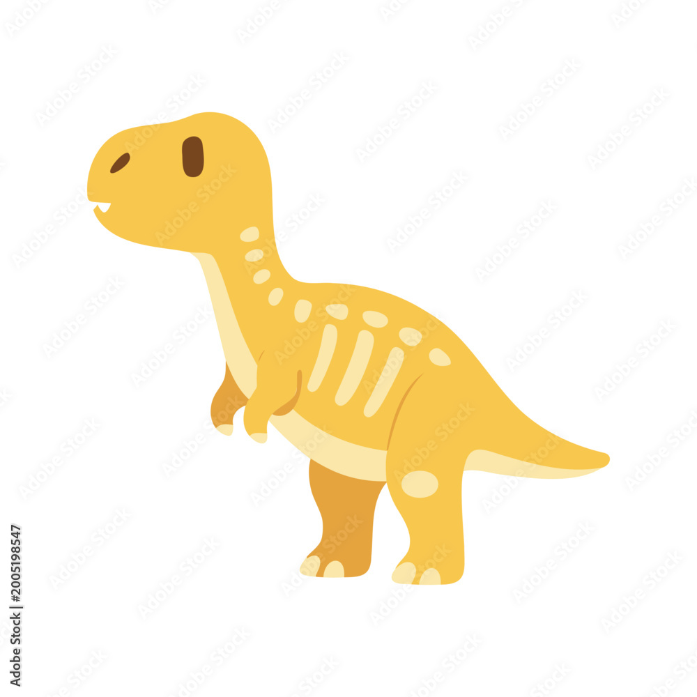 Naklejka premium Cute t-rex illustration with visible skeleton in a cartoon style, on an isolated white background