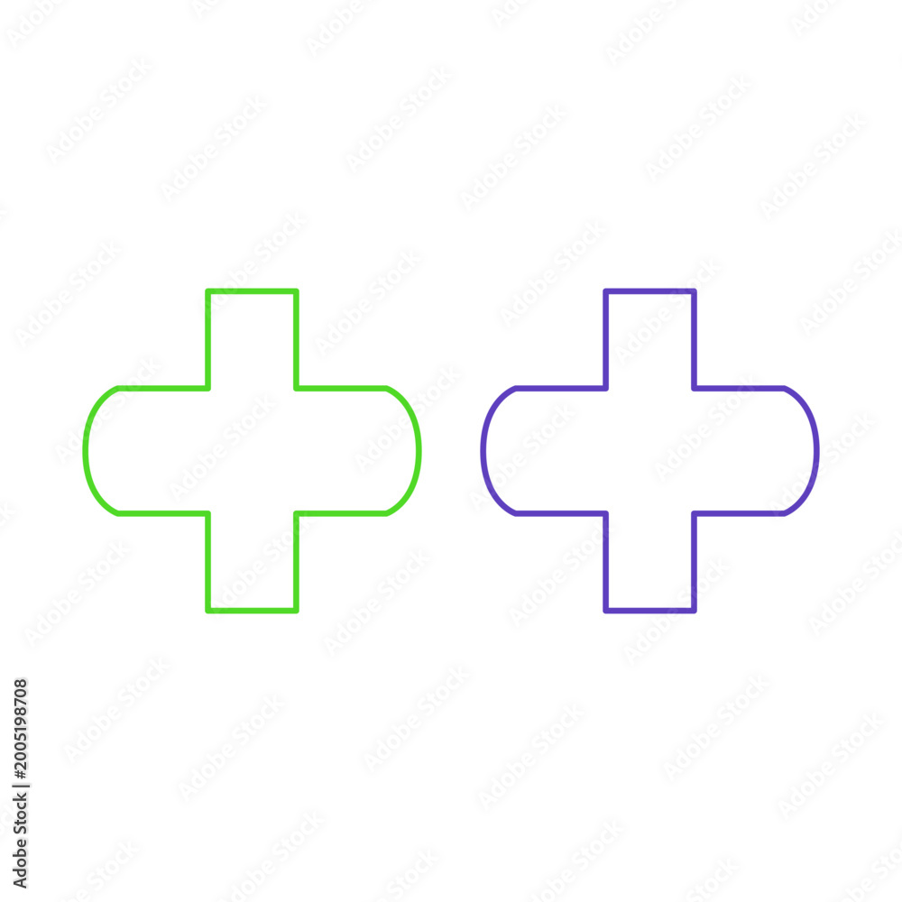 Obraz premium MEDICAL CROSS SIGN SYMBOL LOGO VECTOR