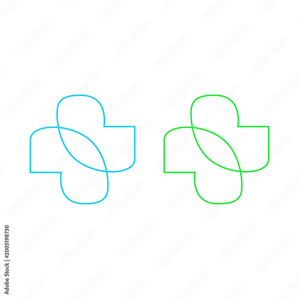 Obraz premium MEDICAL CROSS SIGN SYMBOL LOGO VECTOR