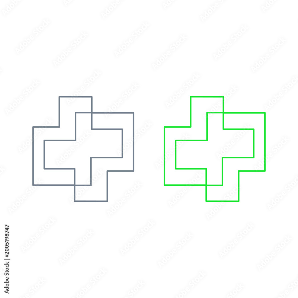 Obraz premium MEDICAL CROSS SIGN SYMBOL LOGO VECTOR