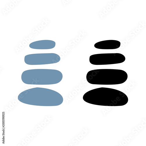 Canvas Print WELLNESS AYURVEDA HARMONY PEBBLES SIGN SYMBOL LOGO VECTOR