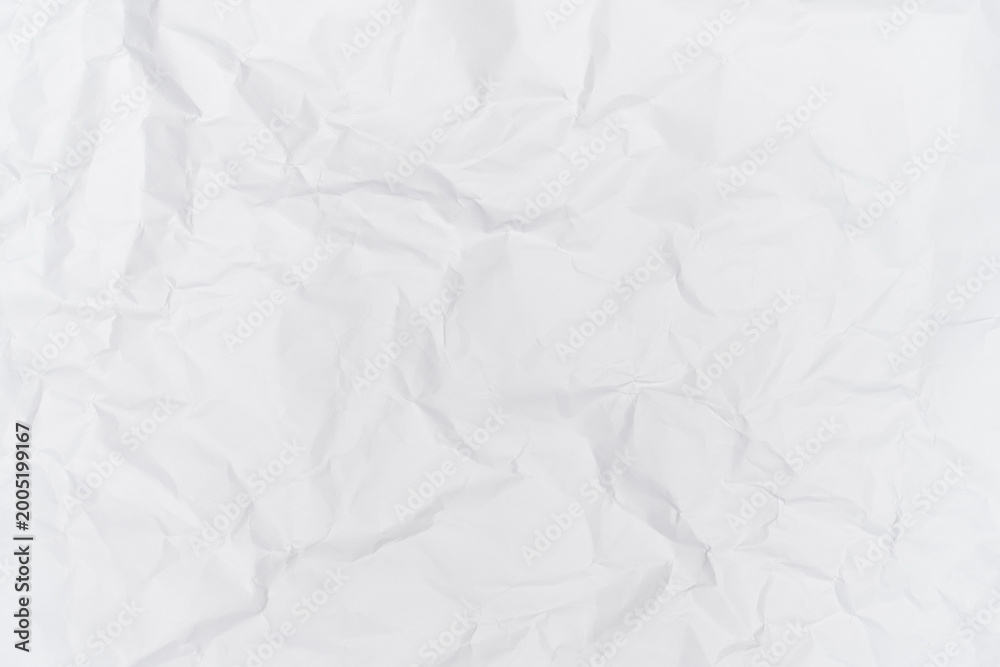 Fototapeta premium White Crumpled Paper Texture Background