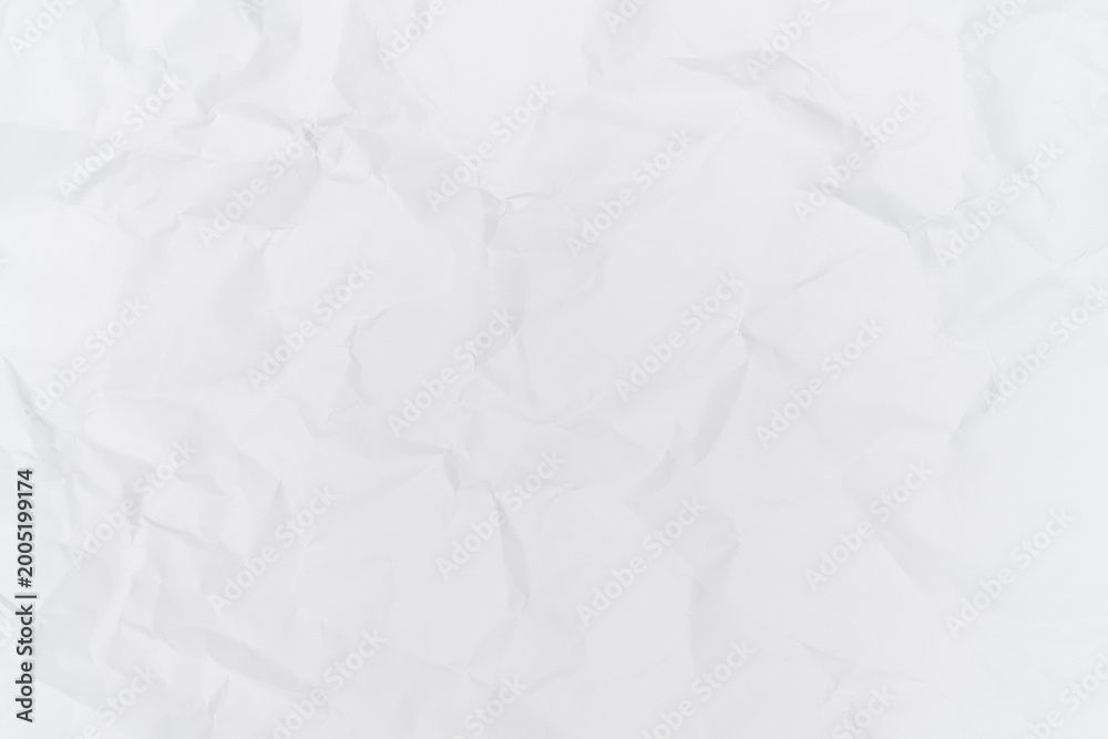 Naklejka premium White Crumpled Paper Texture Background