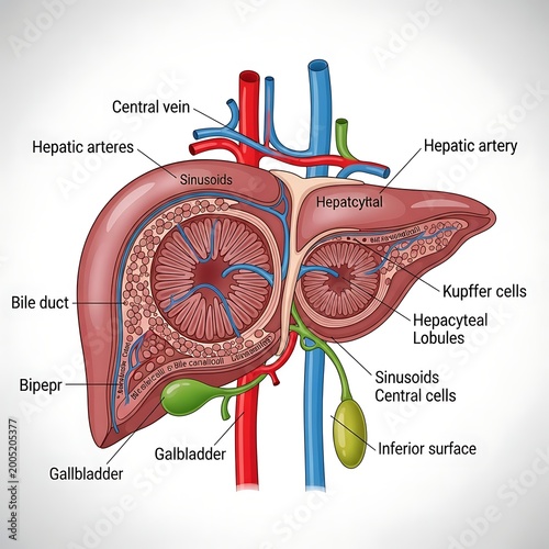 Human Liver Anatomy and Structure.