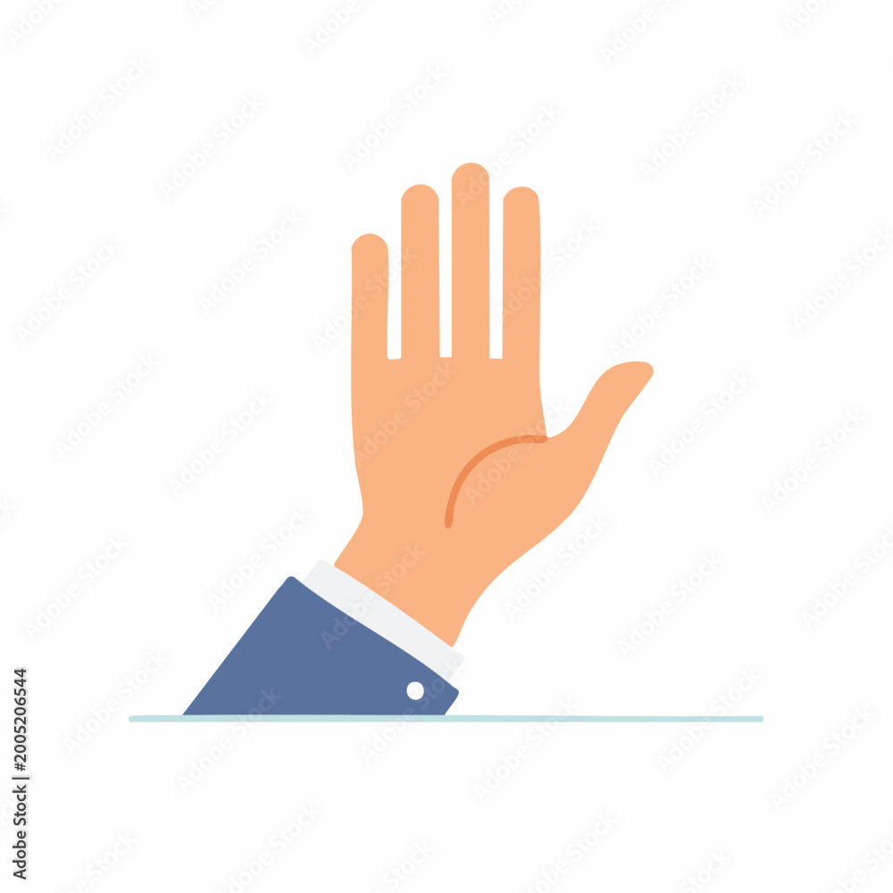 Fototapeta premium Stop Hand Gesture Icon