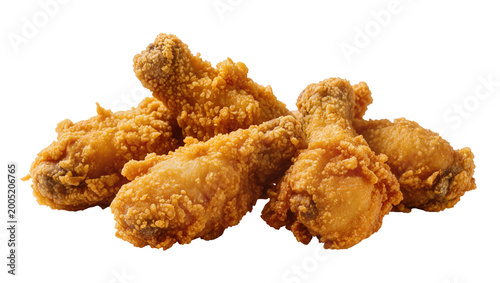 Konstfotografi Crispy golden fried chicken drumsticks and thighs pile