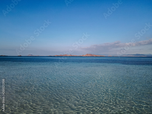 Taka Makassar Crescent Sandbar with Crystal Clear Turquoise Water in Komodo National Park