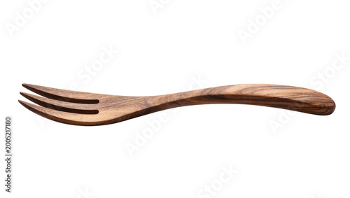 Canvastavla Rustic Wooden Fork with Three Tines and Smooth Polished Handle