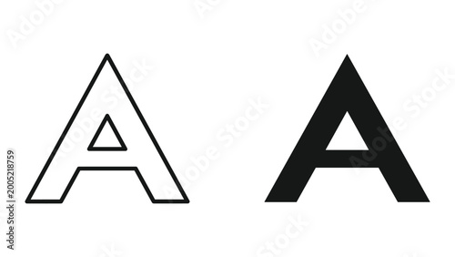 Free Download Two different styles of the letter a in black and white on a white background - GFXLoad