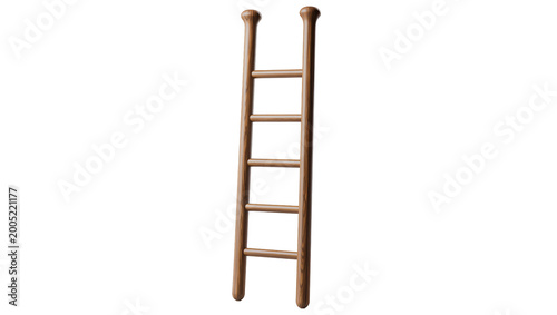 Photos Wooden step ladder with rounded top rails