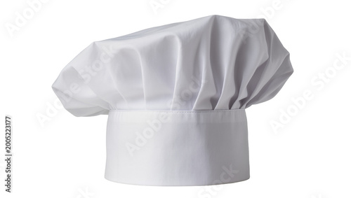 Bild auf Leinwand Classic pleated chef s hat in pristine white cotton fabric