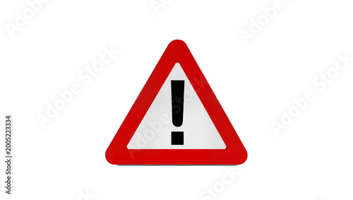 Free Download Red triangular warning sign with black exclamation mark symbol - GFXLoad
