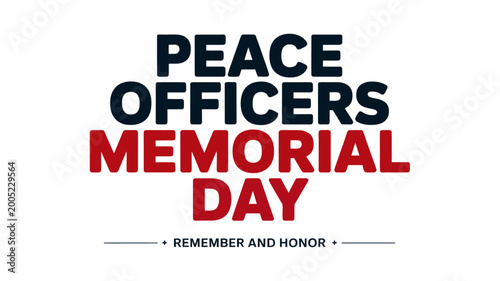 Peace Officers Memorial Day Poster with Badge and Star – May 15