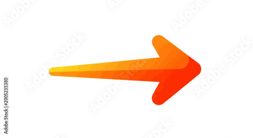 Large Orange Right Pointing Arrow Sign.