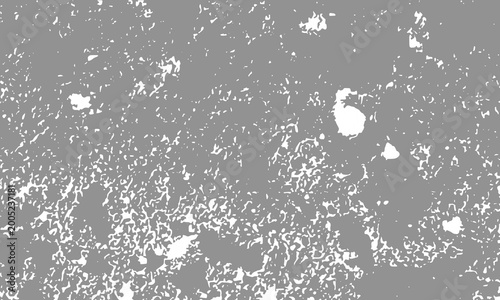 Tableau sur toile Gray textured surface with irregular white patches resembling peeling paint, cor