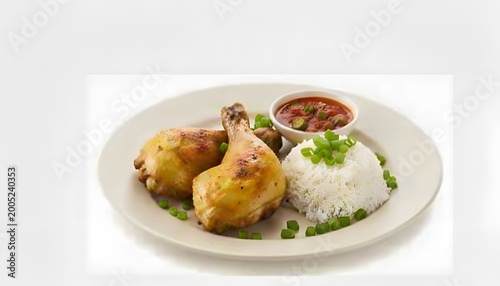 Okra with chicken and rice