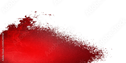 Cuadro en lienzo Red blood cells and paint splatters create a grunge ink texture with a red splas
