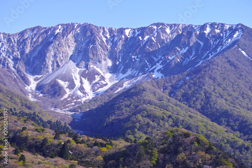 春の伯耆大山北壁