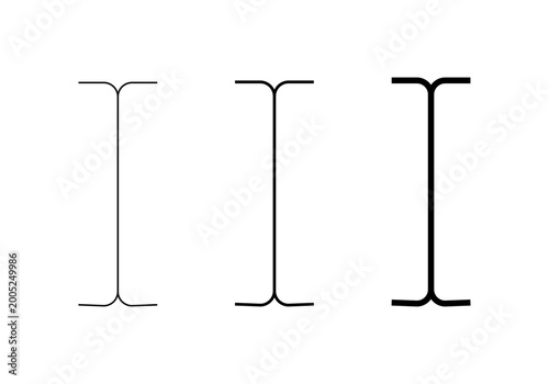 Text cursor pointer icon isolate on white background.