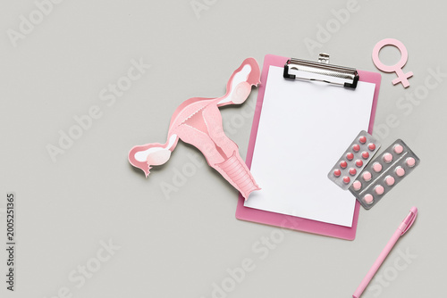 Clipboard with symbol of wo...