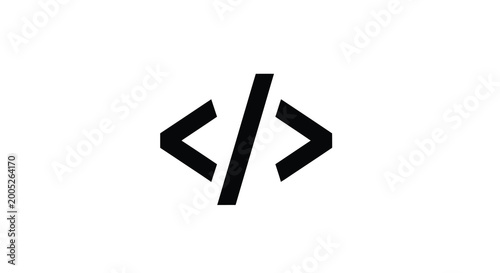 Free Download Code brackets icon black angular less than and greater than symbols on a white background high quality professional detailed modern elegant - GFXLoad