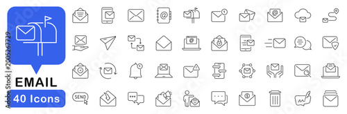 Obraz na plátně Email icon set