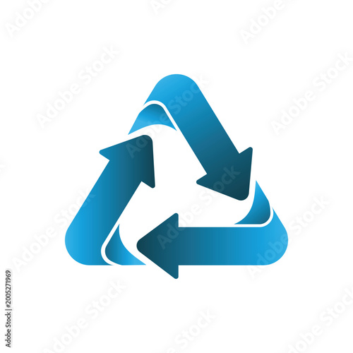 Triangle Cycle Arrow Icon. Symbol of Recycle, Reload, Loading, Refresh.