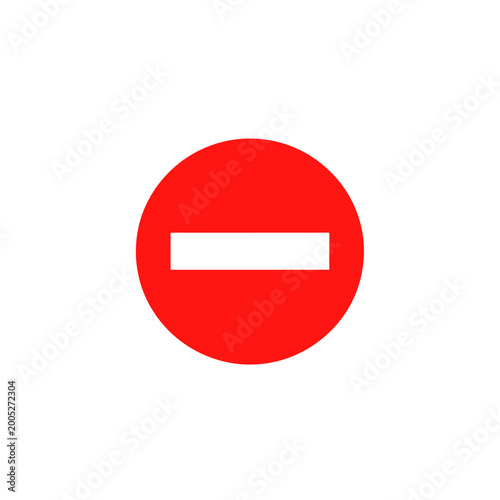 No Entry Sign: A bold, minimalist icon of a red circle with a horizontal white bar, signaling restriction and prohibition. Free Download No Entry Sign: A bold, minimalist icon of a red circle with a horizontal white bar, signaling restriction and prohibition. - GFXLoad
