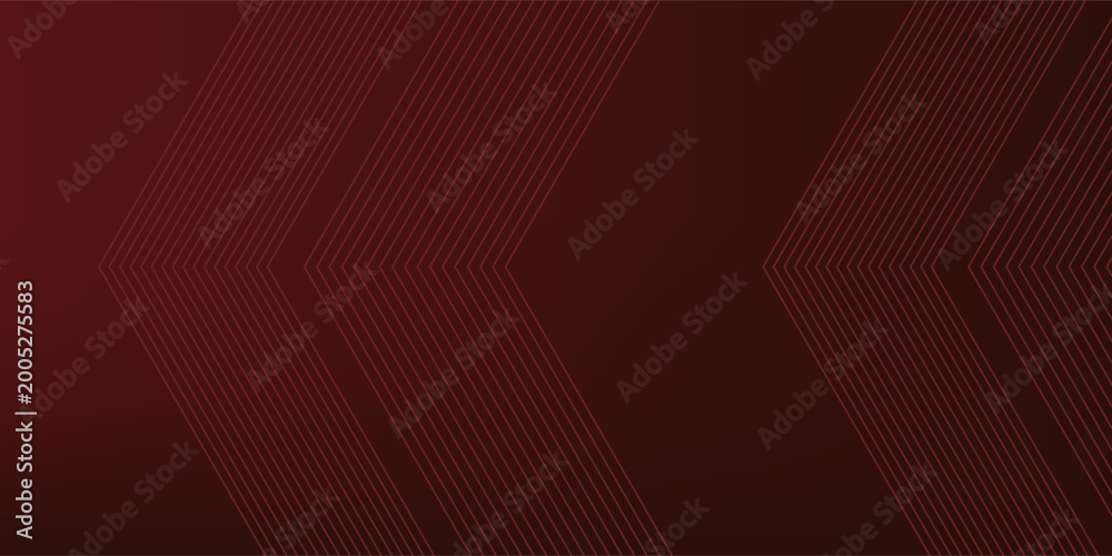 Obraz premium Abstract red neon arrow light glow background. Futuristic cyber laser line motion banner for casino. Dynamic techno perspective beam 3d graphic design. Cool party power and energy boost led tunnel
