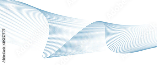 Tableau sur toile Vector abstract background with dynamic blue waves.