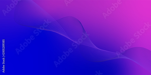 Quadro su tela Purple and blue abstract background with a subtle gradient and wavy lines