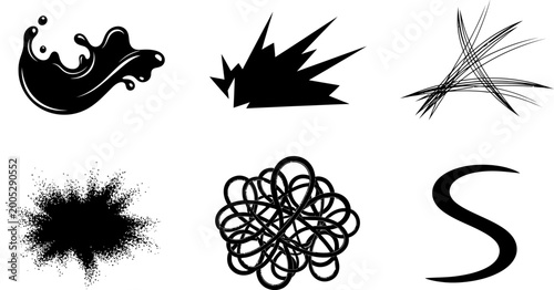 Graphic design elements bursts and effects eps.
