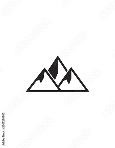 Minimalist mountain range silhouette (1)