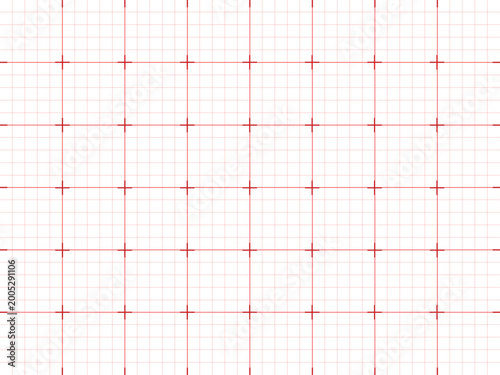Square grid red background with empty space Design of square graph paper school math sheet grid paper sheet notebook pattern architectural graph paper Vector illustration