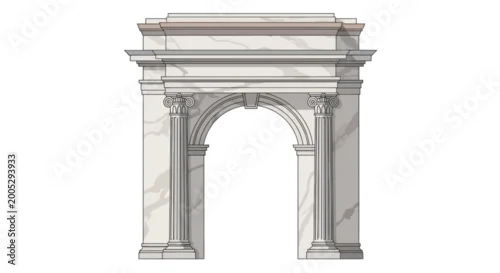 Obraz Classical Archway Monument - Neoclassical Architecture Facade