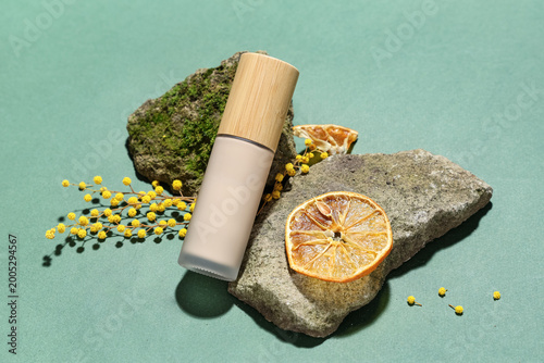 Makeup foundation with ston...