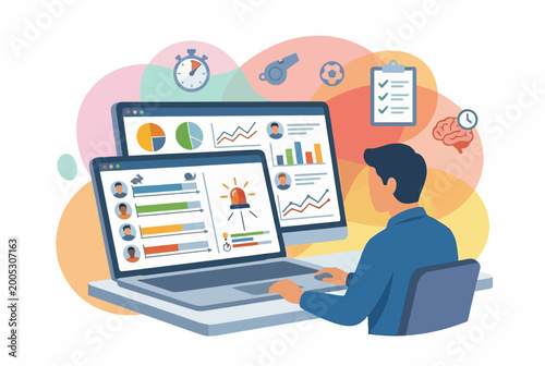 Football Performance Analyst Working on Soccer Data and Metrics