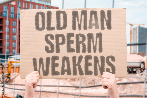 Fotografie "Old Man Sperm Weakens" research confirms older male sperm measurably weakening in adult modern daily bodies