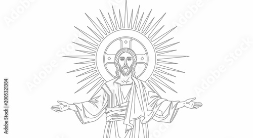 Fotografía Jesus Christ Crucifix Icon Illustration.