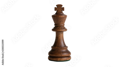 Принти на полотні Dark wooden Chess King Piece with Cross on Top
