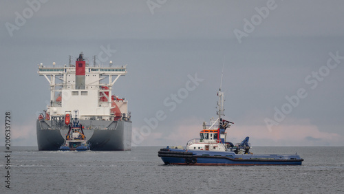
LNG TANKER - The ship is sailing out to sea