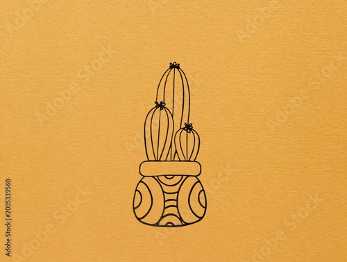 The yellow background in the image is made of black wire, intricately patterned to resemble a medicinal herb, used for decorative wall art. This beautiful artwork can be displayed on walls in homes or