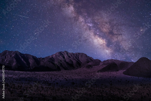 starry sky over the mountains