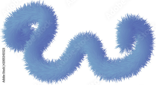 Photos Fluffy blue smooth hairy flowing line tabular for decoration