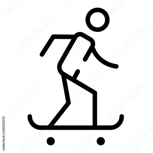 Photos Skateboarding Urban Sport Board Line Icon: Street Culture Activity