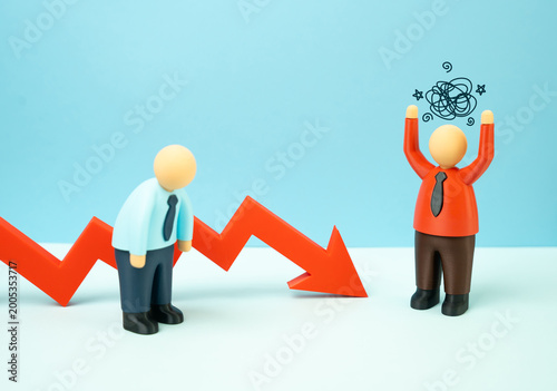 Fotografie A boss lashes out at a subordinate for falling sales
