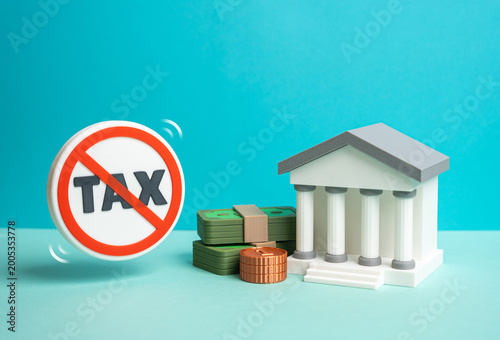 Obraz na plátne The bank is exempt from paying taxes